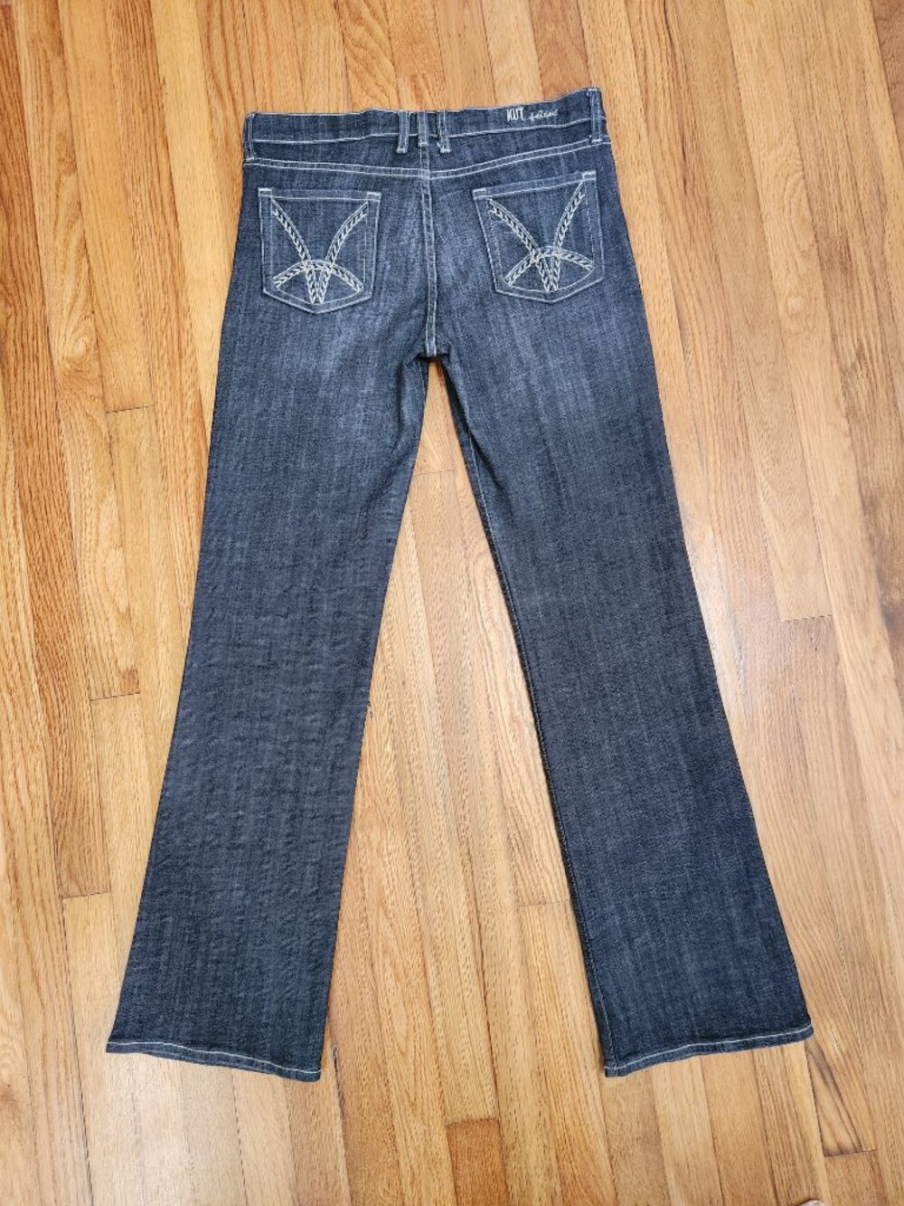 KUT from the Kloth Black Bootcut Jeans Size 8 Embroidered Y2K Style